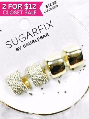 Baublebar Gold Hoop Earrings Set, Thick Gold Hoop Earrings